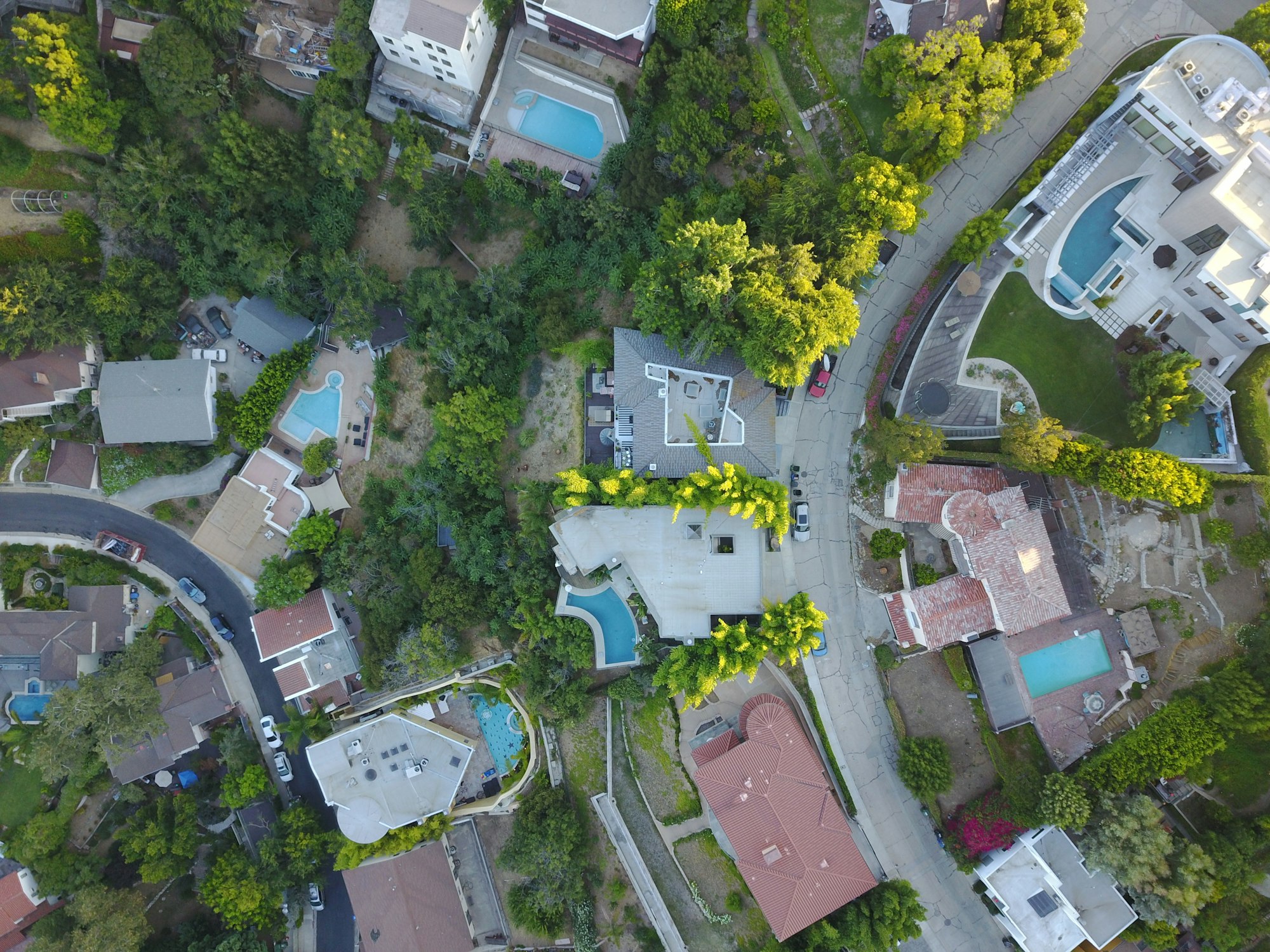 Aerial view of a planned residential township